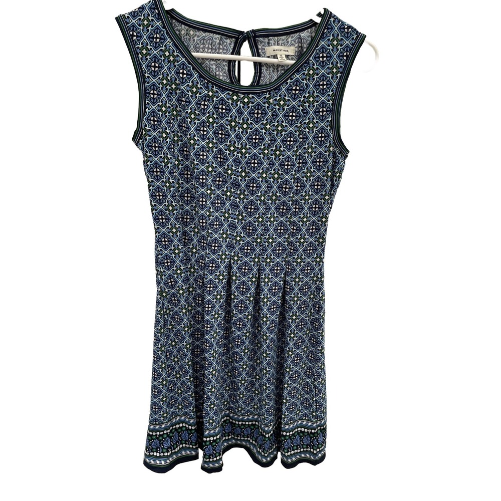 Max‎ Studio Women Blue Casual Dress XS SI15